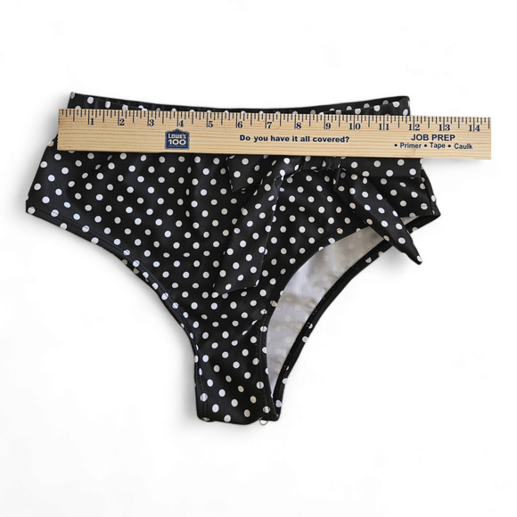 NWOT Black and White Polka Dot Womens 2 Piece Bathing suit Size Small - Picture 8 of 8